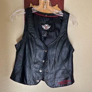 Harley Davidson S leather vest